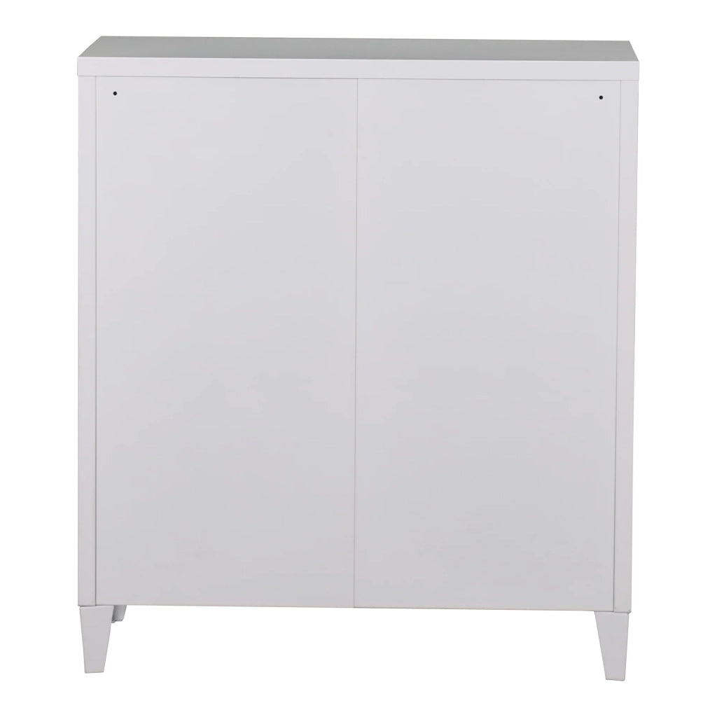 Armadio armadietto per ufficio mobiletto portaoggetti per ufficio officina camera da letto mobiletto per ufficio in metallo con 2 ante 90 x 80 x 33 cm bianco 03_0006336