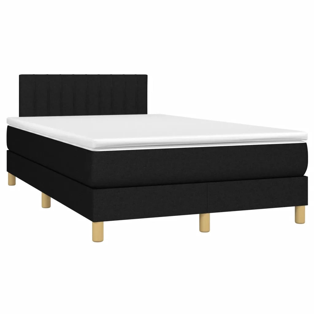 Giroletto a Molle con Materasso Nero 120x190 cm in Tessuto 3269788