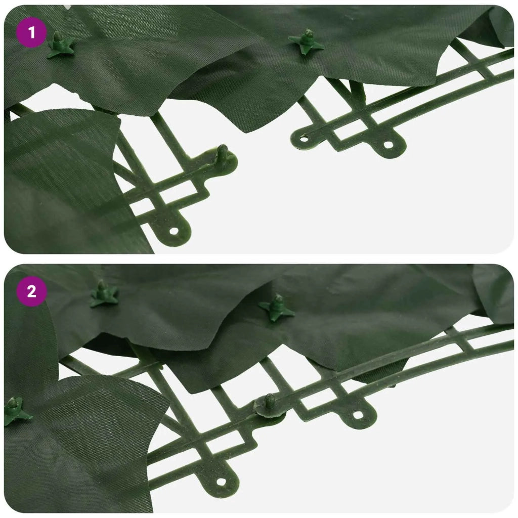 Schermo per balcone con foglie-Pannello per balcone Verde Scuro 200 x 75 cm