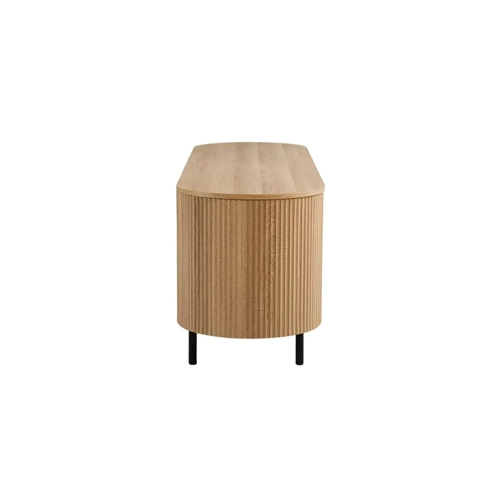 Mobile TV VAGOS - Color rovere naturale - 2 porte & 2 nicchie - 160 cm - Mobile TV arrotondato design e funzionale