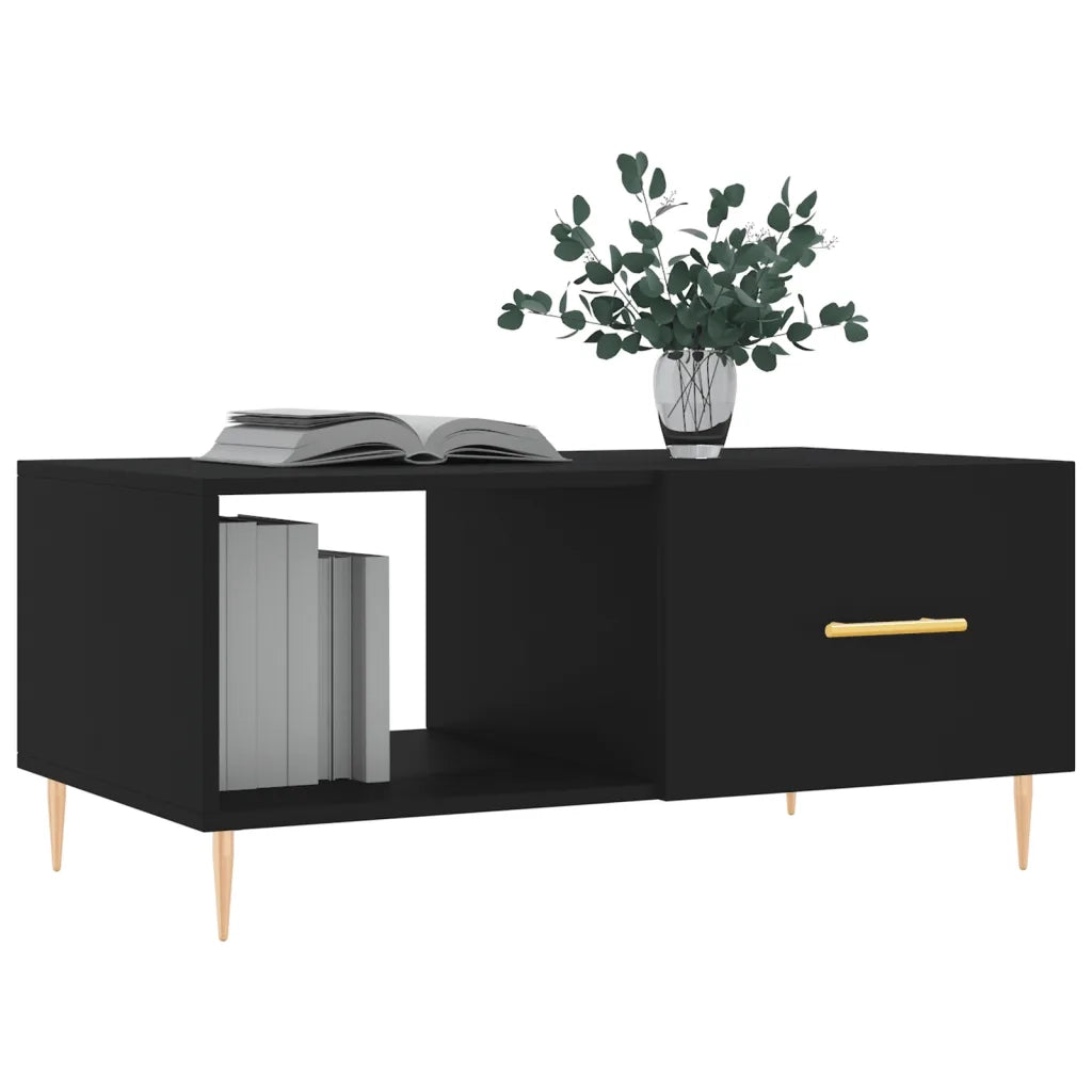 Tavolino da Salotto Nero 90x50x40 cm in Legno Multistratocod mxl 79685