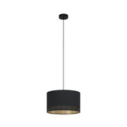 Lampadario Moderno Esteperra 1 Luce Acciaio Nero