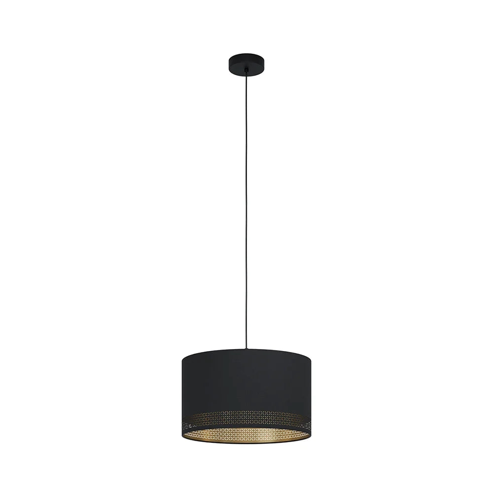 Lampadario Moderno Esteperra 1 Luce Acciaio Nero