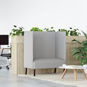 Divano Alto Grigio Chiaro 109x56x121 cm Tessuto
