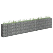 Gabbione Letto Rialzato in Acciaio Zincato 450x30x90 cm 145647