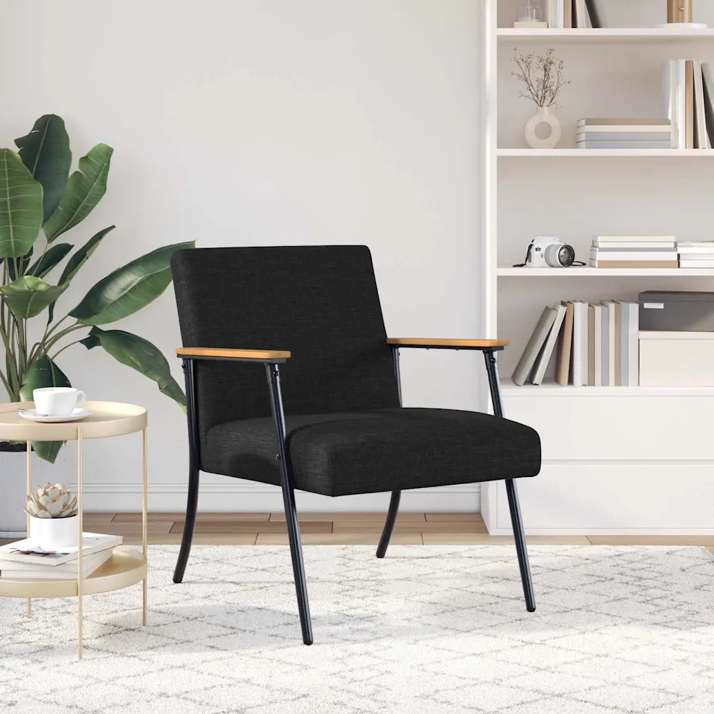 Divano Sedia-Poltrona-Poltroncina Nero Tessuto 551575