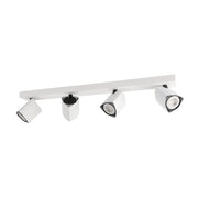Faretto soffitto moderno 4 luci bianco/nero GU10 Italux