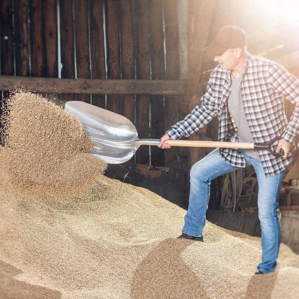 Pala da neve KADAX per la rimozione di cereali, sabbia, cenere, alluminio, resistente