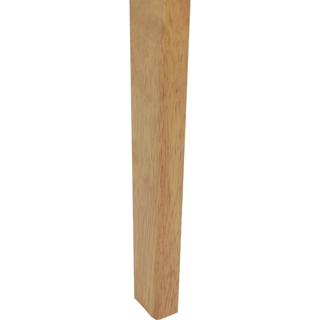 Sedia da pranzo 2 pcs Naturale e chiaro Legno di gomma solido