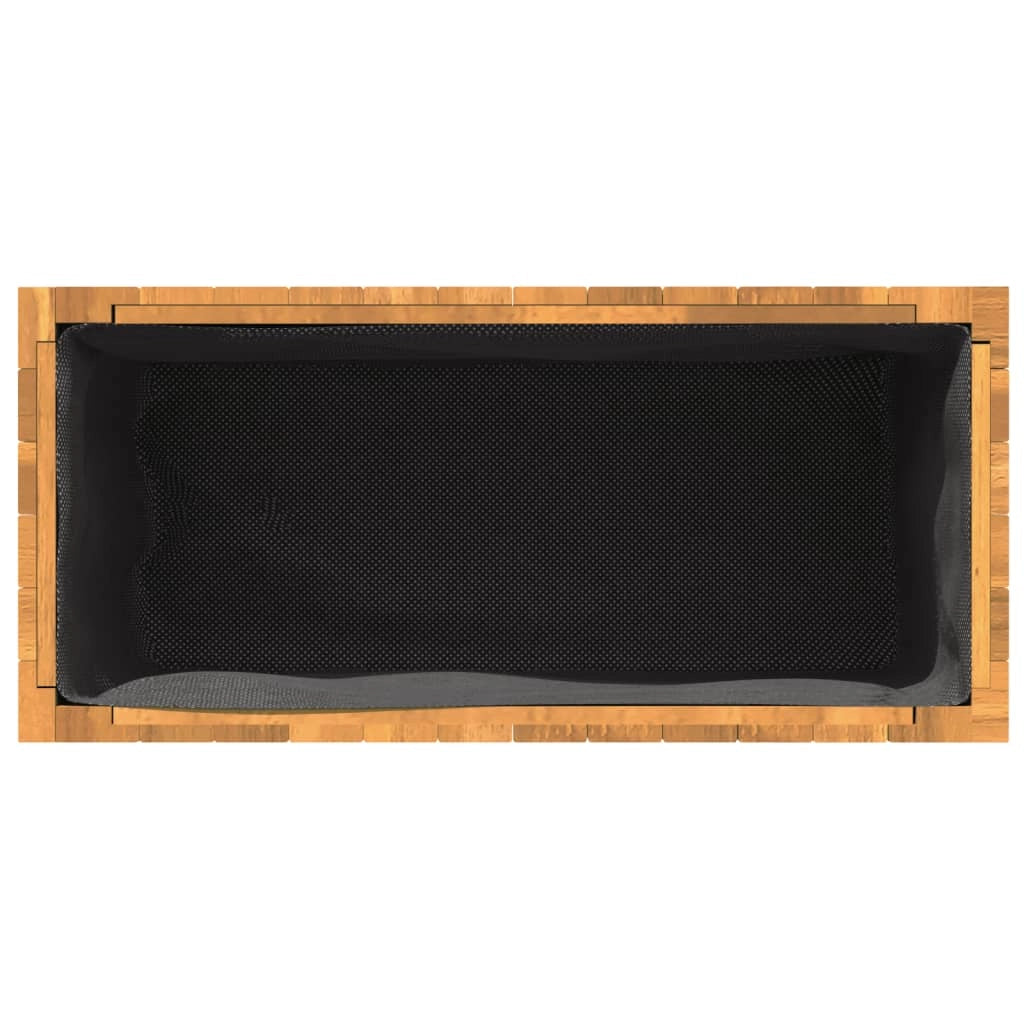 Vassoio per fioriera aiuola rialzata piante fiori terrazza giardino 59 x 27,5 x 35 cm legno massello di acacia marrone 02_0037687