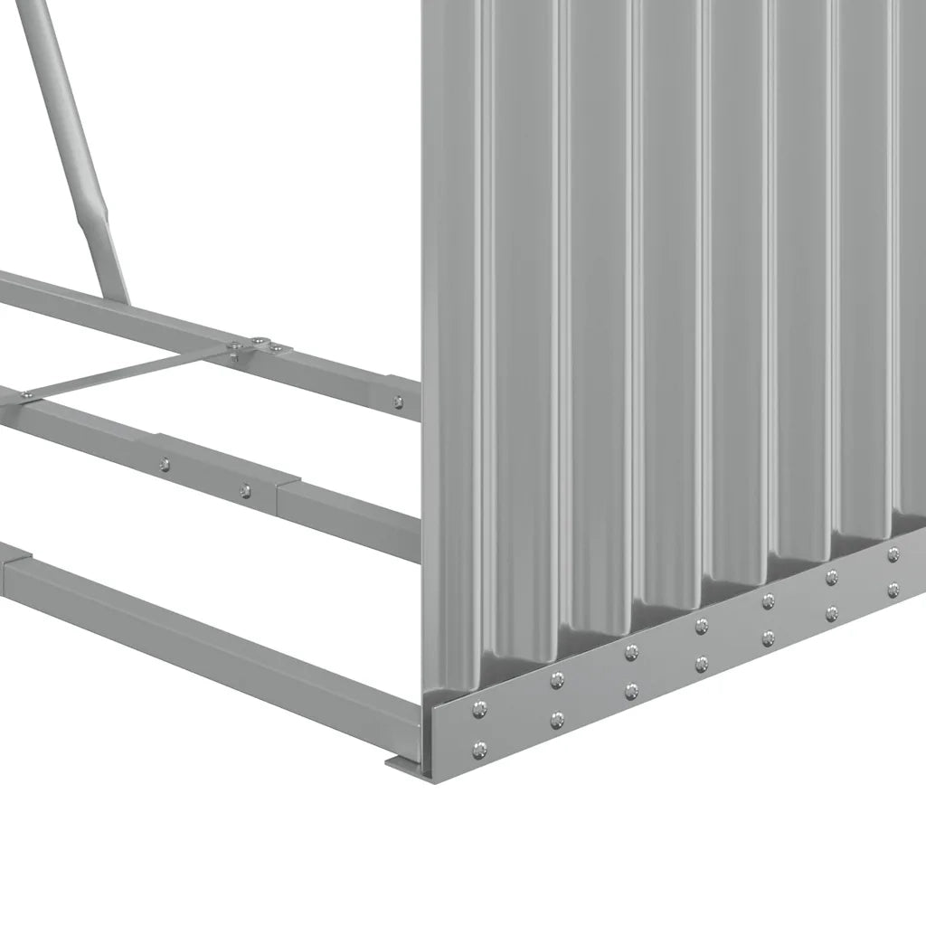 Portaceppi Grigio Chiaro 120x45x210 cm in Acciaio Zincato 364552