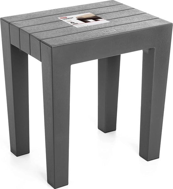Sedia di Banco in Polipropilene BPA libero Protezione Anti UVA Massimo 130 kg Adatto per uso interno ed esterno 38 x 29 x 41 cm Grigio