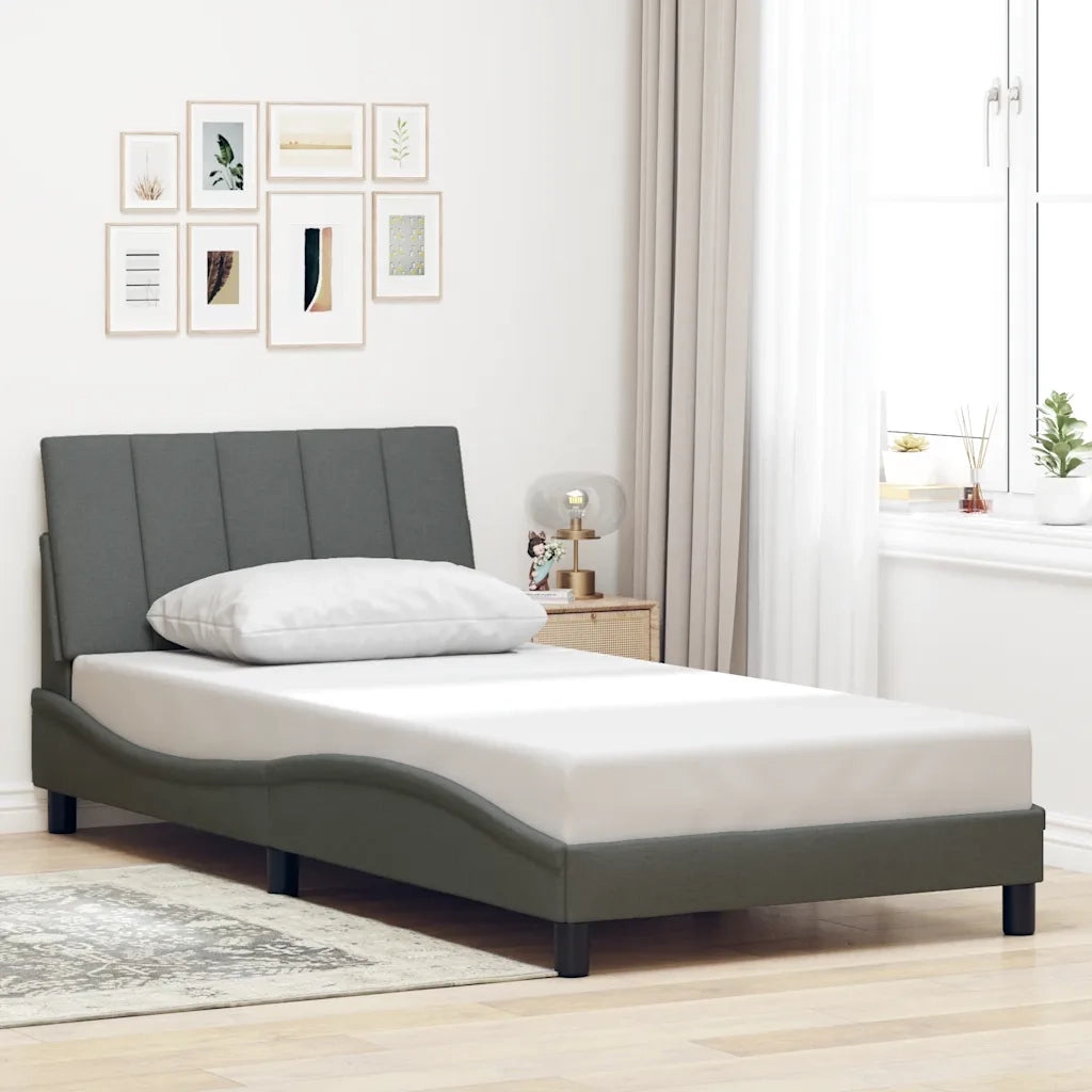 Giroletto senza Materasso Hanko Grigio Scuro 100x200 cm Tessuto 3310441