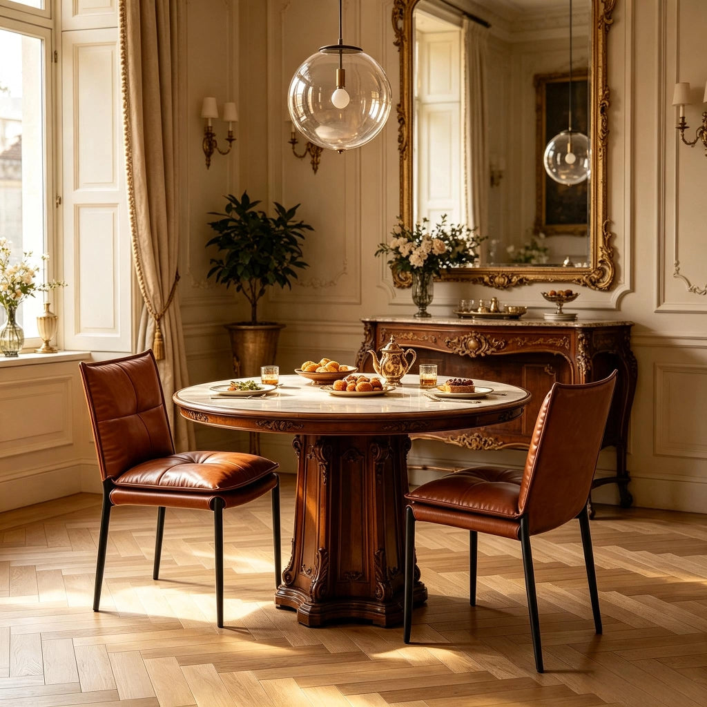 SEDIA da pranzo imbottita 48x55x87 cm nero/marrone Set da 2 pezzi