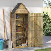 Capanno da Giardino con Porta 69,5x32x178 cm in Pino Impregnato 46358