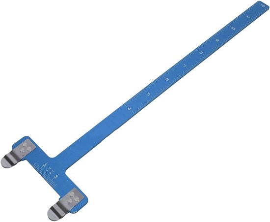 Accessori per arco e freccia - Arco a T quadrato - Misuratore di corda per arco - Set di levigatrici per arco - Instr. di misurazione per arco - (BLUE)