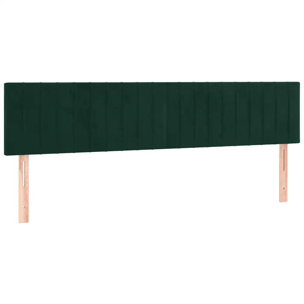 Giroletto a Molle con Materasso Verde Scuro 200x200 cm Velluto