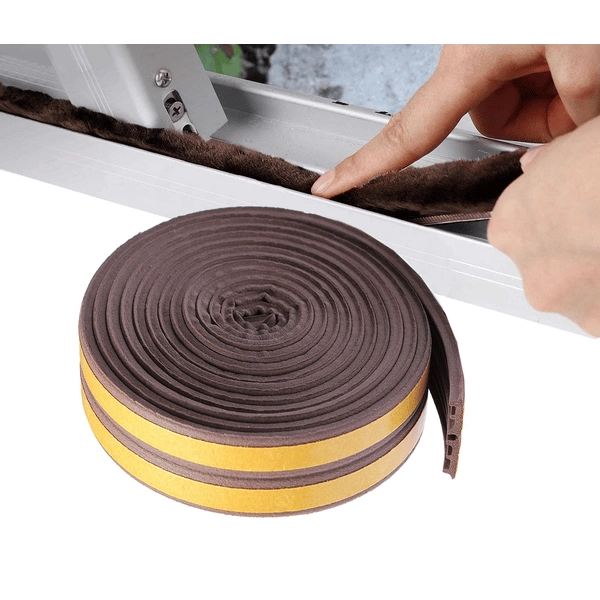 PARAFREDDO PER PORTE E FINESTRE IN GOMMA mm 9x6 mt - col. Marrone - GEKO