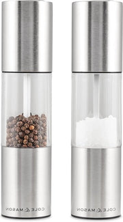 Macina Sale Precision+ in Acciaio Inossidabile/Acrilico Regolabile 185mm - Compreso 2 x Macine - Garanzia Permanente sul Meccanismo