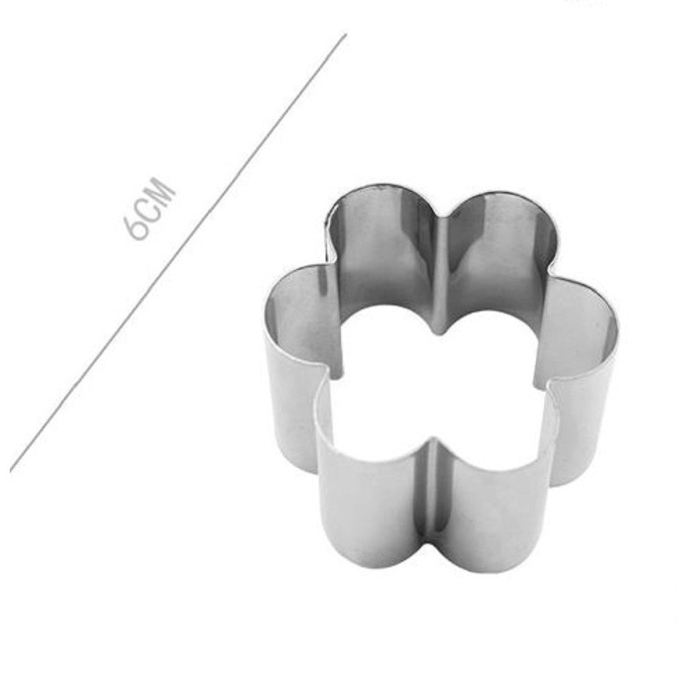 Trade Shop - Set 6 Pz Forme Per Dolci Biscotti A Fiore Stampini Decorazione Torte 6 Cm 98927 -