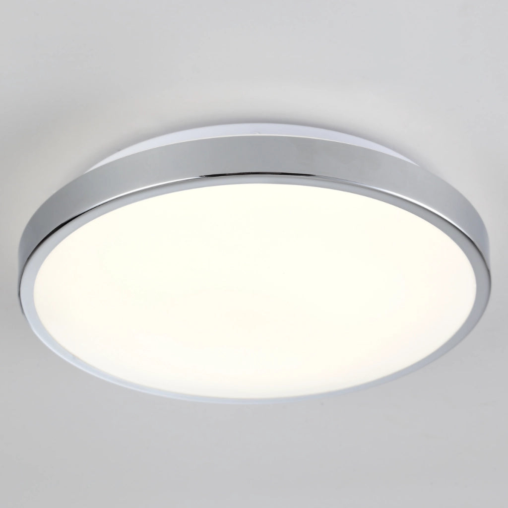 Plafoniera LED rotonda Polux Kern 29cm bianco/cromo 15W 4000K
