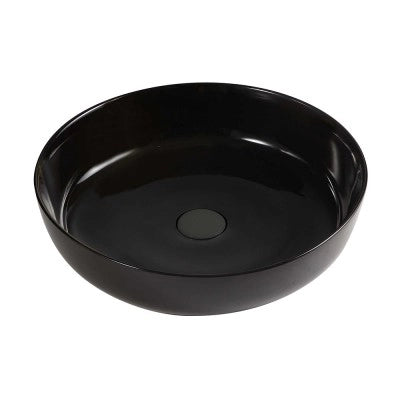 Piletta click clack con tappo nero lucido in ceramica senza troppopieno