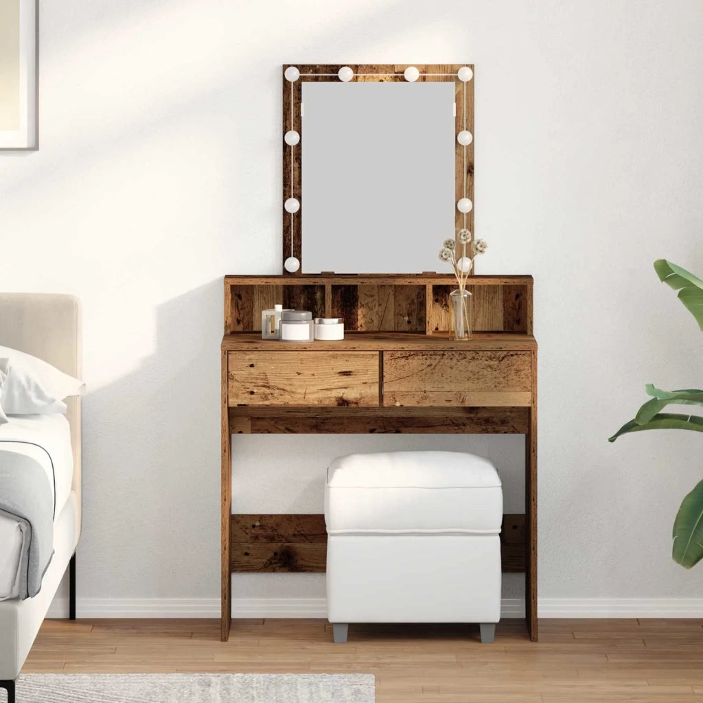 Tavolo da Trucco con cassetto Legno vecchio 80 x 41 x 144.5 cm 862300