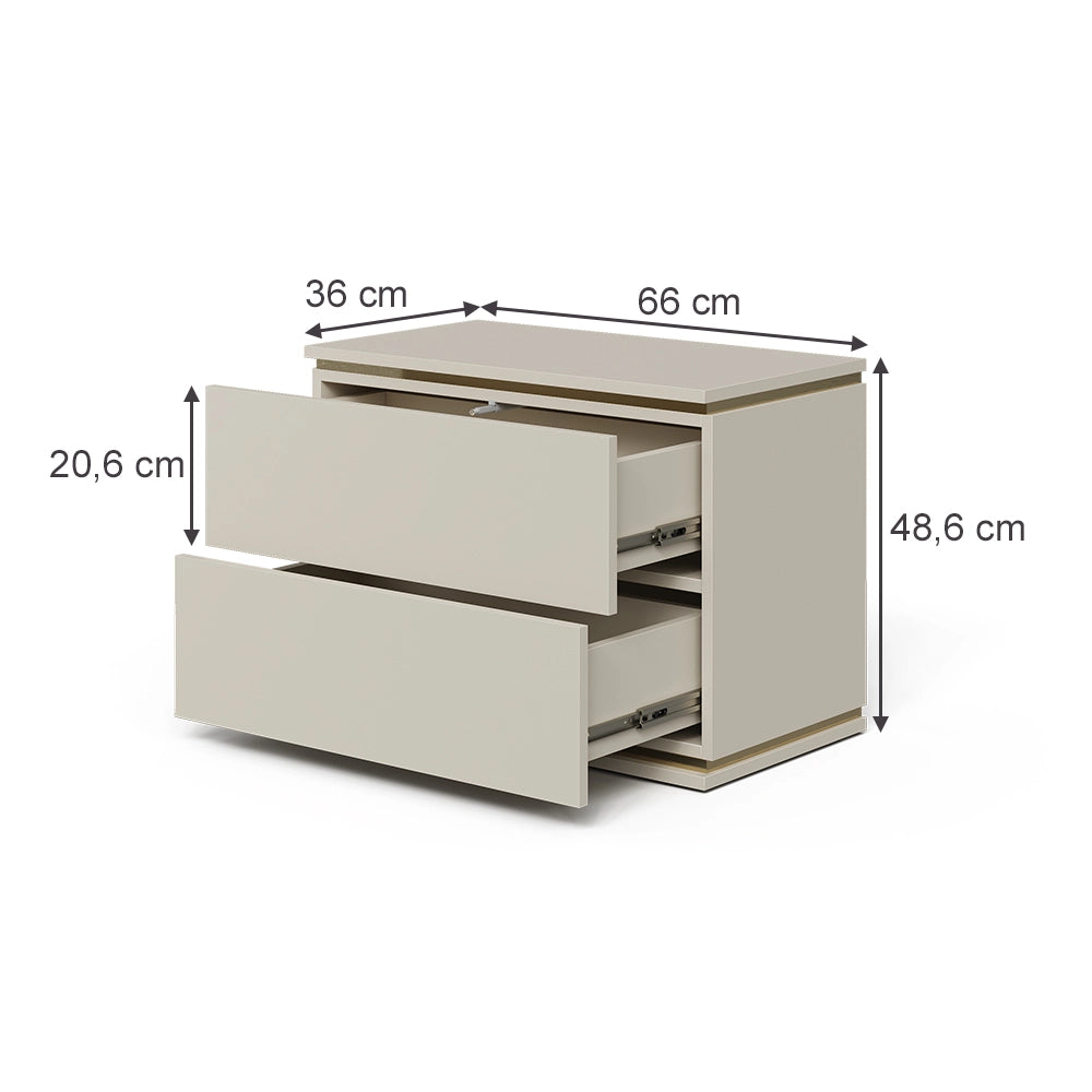 Vicco Comodino Cachemire Set di 2