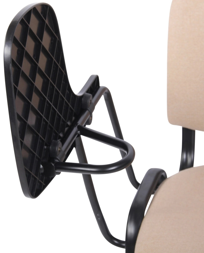 Set di 4 sedie Ken in tessuto con tavolo pieghevole crema