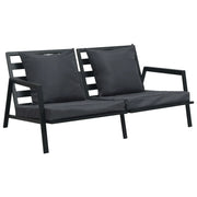 Set Divani da Giardino 5 pz con Cuscini Alluminio Grigio Scuro 47819