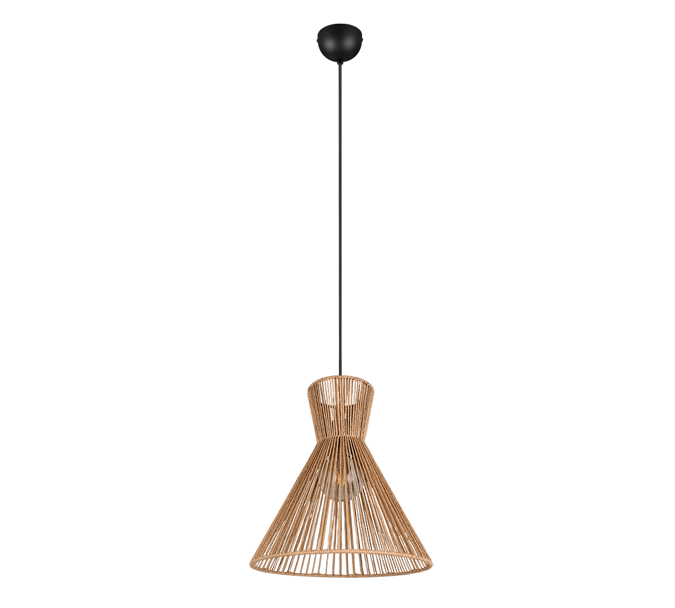 Lampada a sospensione, fibre naturali, D 35 cm, Rosalie