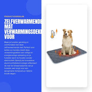 Panno di riscaldamento autonomo per animali domestici - XL 88x58cm - Panno antiscivolo per animali - Adatto per cani e gatti - Ecologico e sicuro