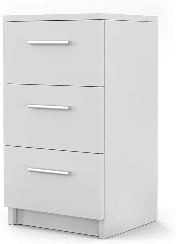 Comodini camera da letto, Nero lucido, Set di 2, adatto per letti boxspring con telaio rialzato