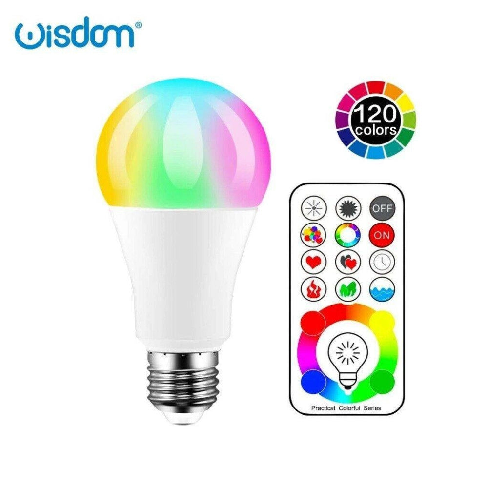 Trade Shop - Lampadina A Led Da 10 Watt Lampada E27 Rgb Rgbw Con Telecomando Dimmerabile A+ -