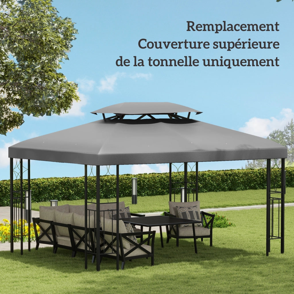 Tenda da giardino 3x4 m ¨C zephmum ¨C grigio chiaro polyester 180 g/m2
