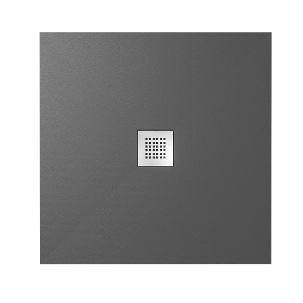 Piatto doccia 80x80cm in marmoresina nero effetto pietra | Kos