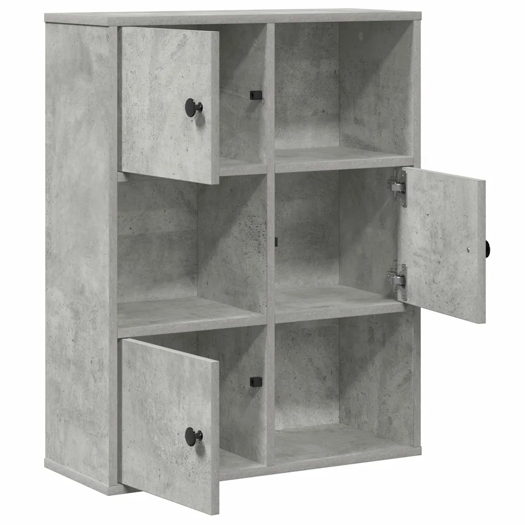 Libreria Grigio Cemento 60x24x76,5 cm in Legno Multistrato 860385