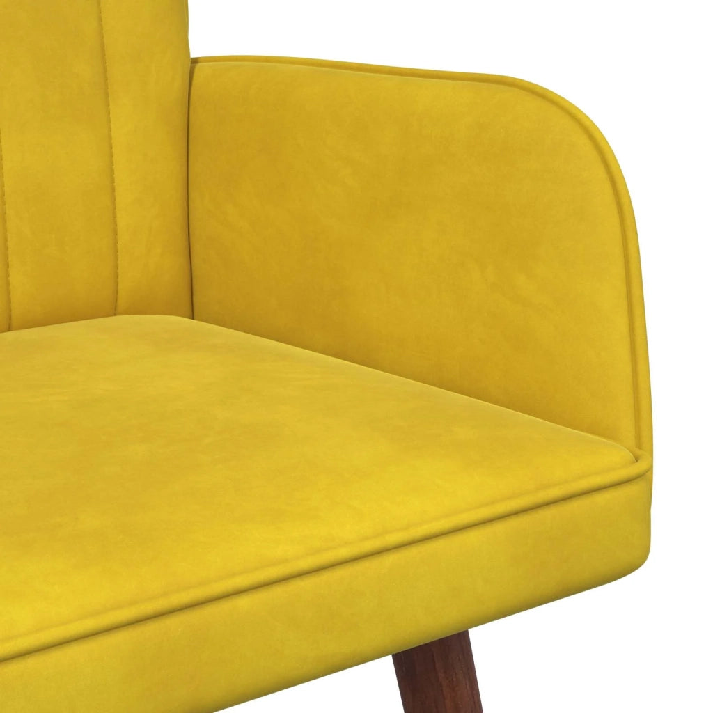Sofa a Due Posti Giallo 115 x 61 x 87 cm Velluto