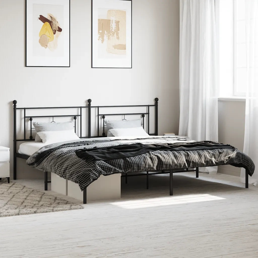 Giroletto con Testiera in Metallo Nero 193x203 cmcod mxl 133666