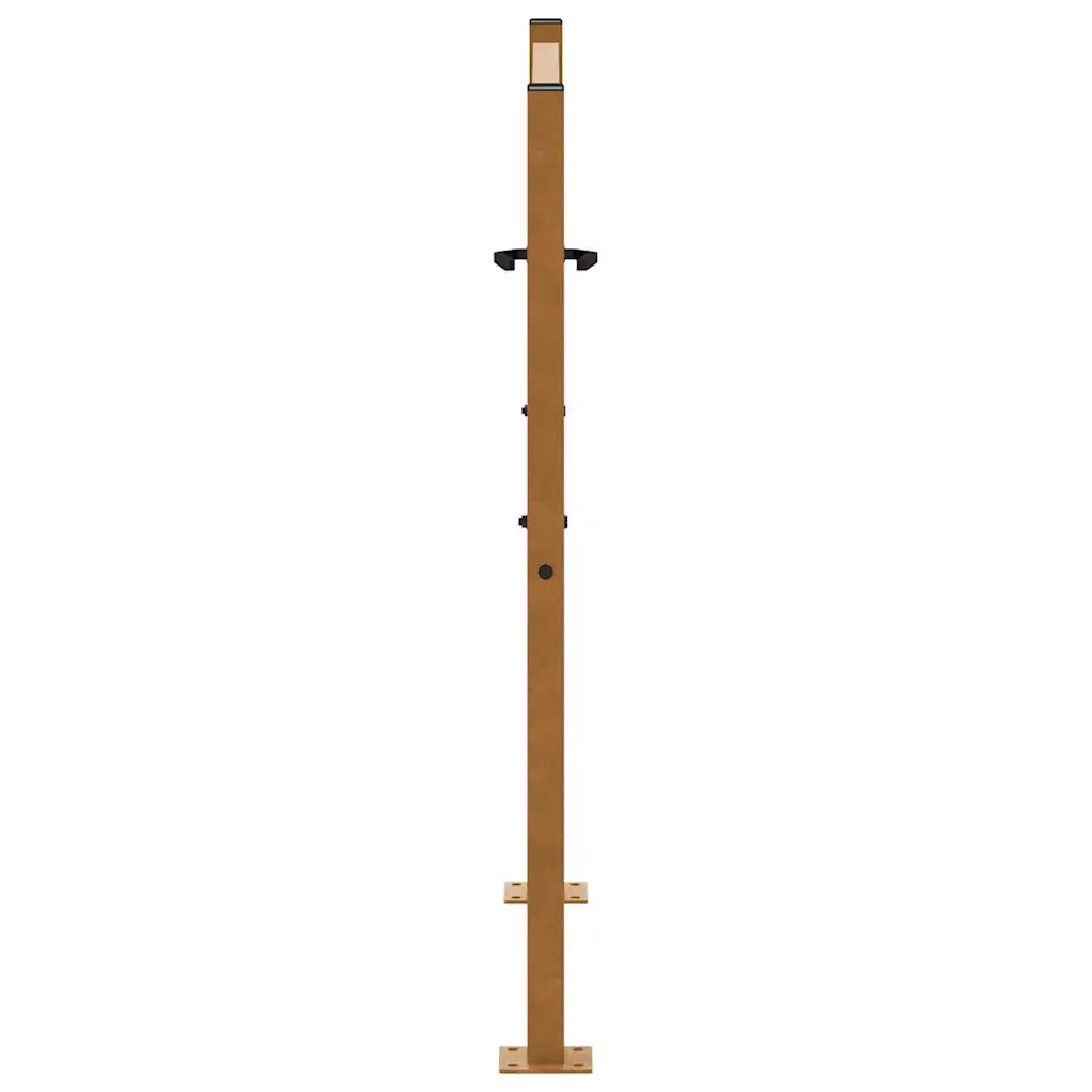 Cancello da giardino 100x100 cm in acciaio corten con design a traccia 4100984