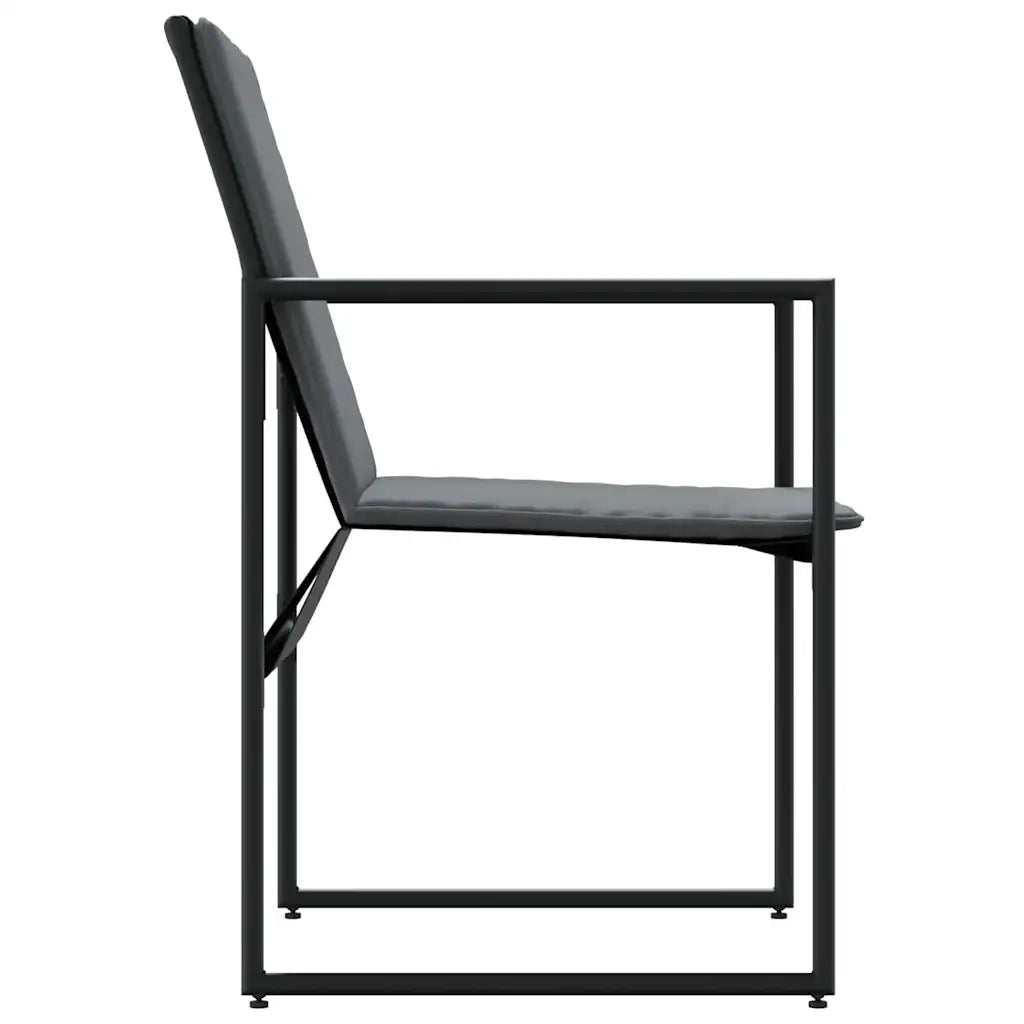 Sedia con cuscino 4 pcs Nero e antracite Textilene 42003025