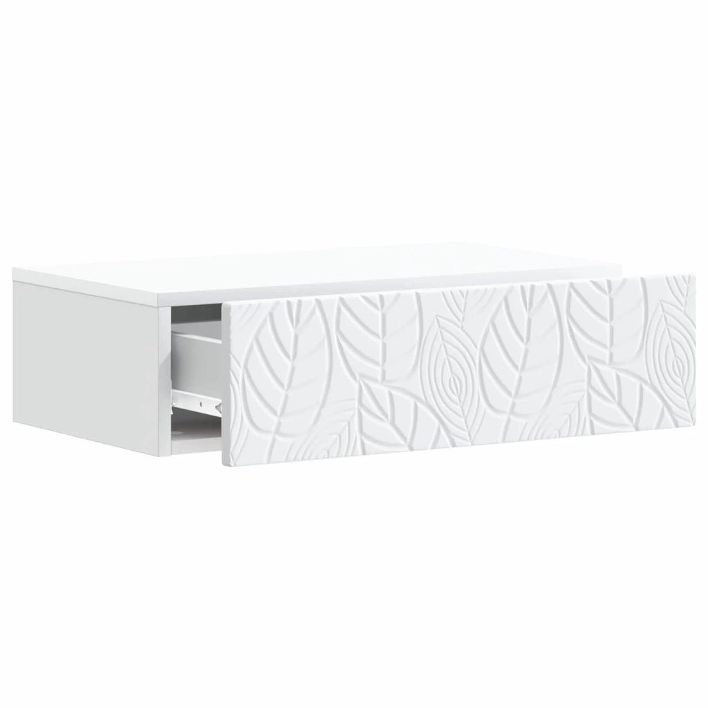 Tavolino da Parete Laterale Bianco 87,5 x 34,5 x 17 cm 898835