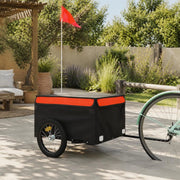 Bicycle Trailer, Black And Orange, 45 Kg, Iron