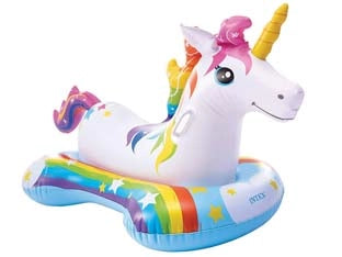 UNICORNO GONFIABILE CAVALCABILE +3 ANNI  cm.163x86h.  peso kg.1,54 (57552)    INTEX