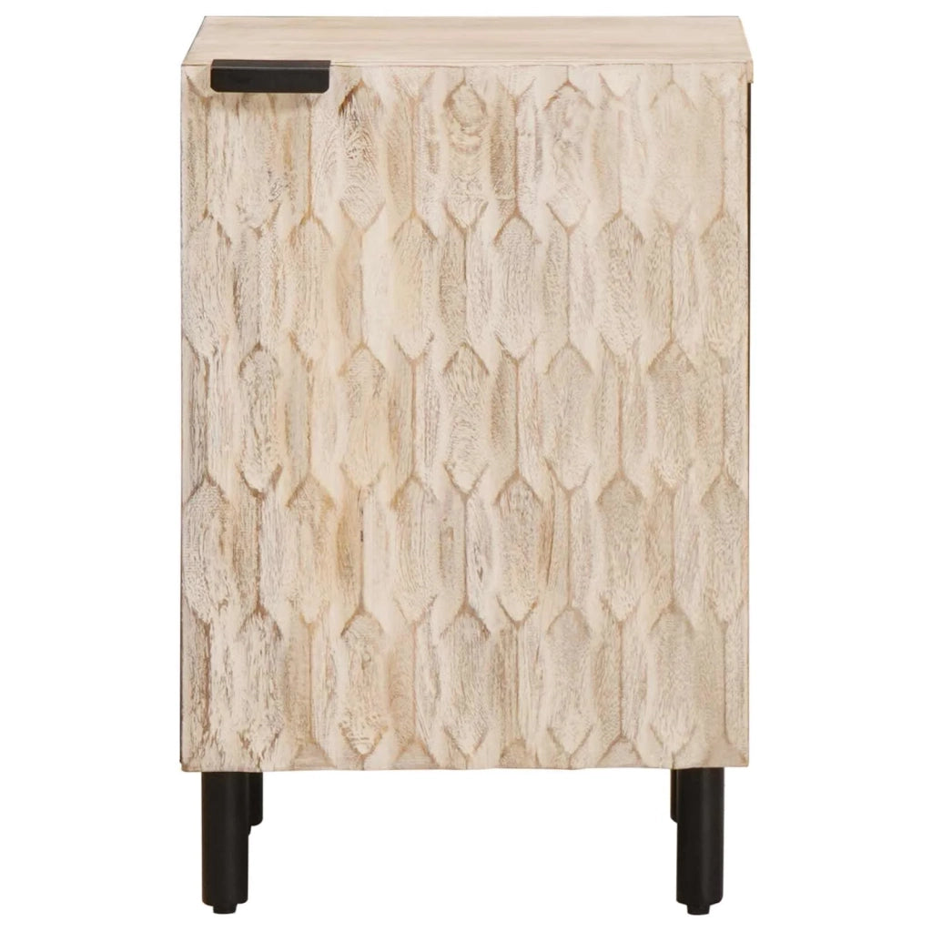 Mobile da Bagno | Armadio da bagno Bianco 38 x 33 x 58 cm Legno di mango massello
