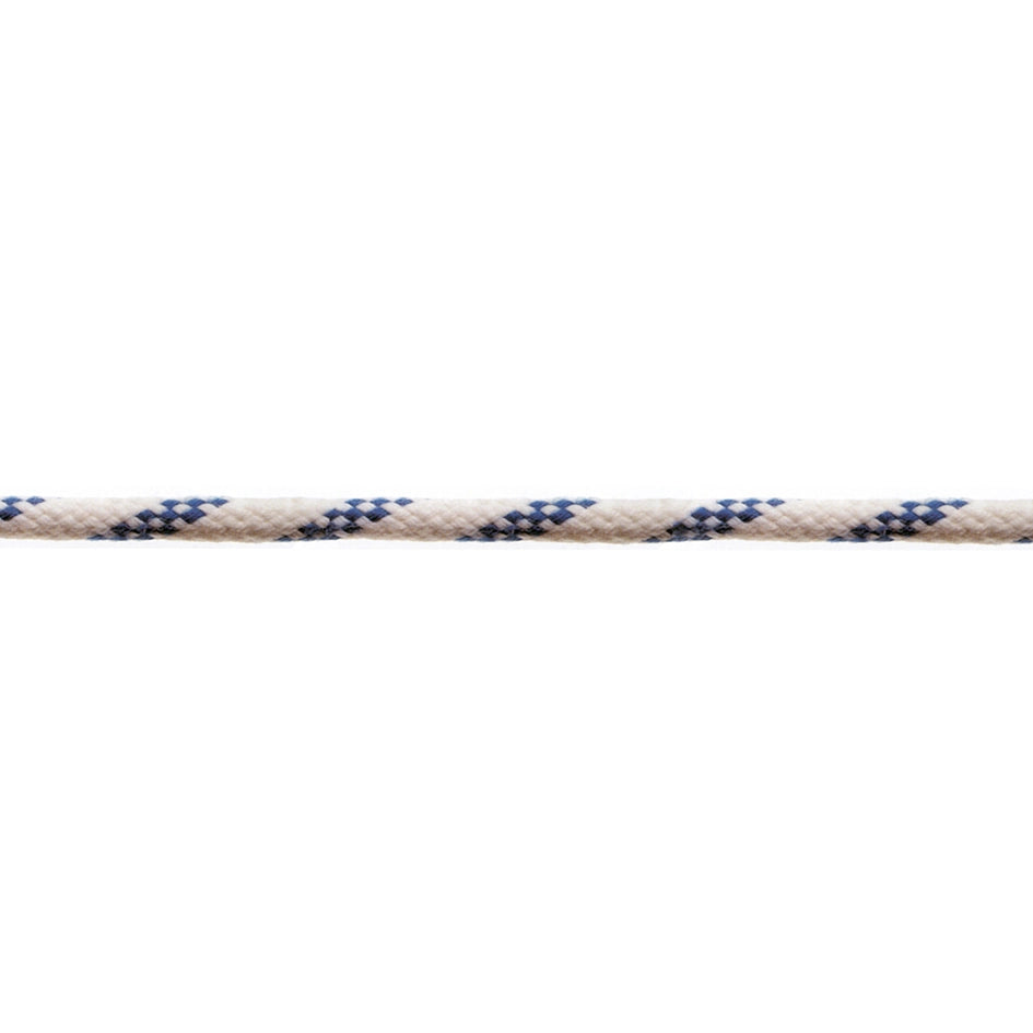 Corda in poliestere  Ã˜ 5 mm. bianco/blu 70 mt.