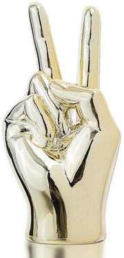 Lampada da Tavolo Decorativa a Forma di Simbolo di Pace in Oro - Decorazione per la Sala da Pranzo - Decorazione Placca - Display per Anelli - Design Unico e Modellato a Mano