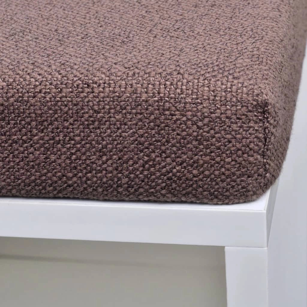 Panca portascarpe bianca con 10 scomparti 103 x 30 x 48 cm 02_0021239