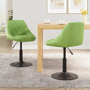 Sedie da Pranzo Girevoli 2 pz Verde Chiaro in Velluto 335329