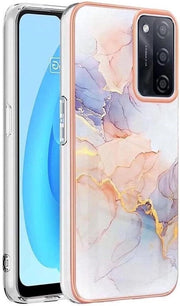 Copricapo per Telefono con Disegno Elegante per OPPO A57s / OPPO A57 - Resistenze allo Shock e Flessibilità - Sottile e Soffice - Design Bianco Marmo - Copricapo Tendenziale di Protezione